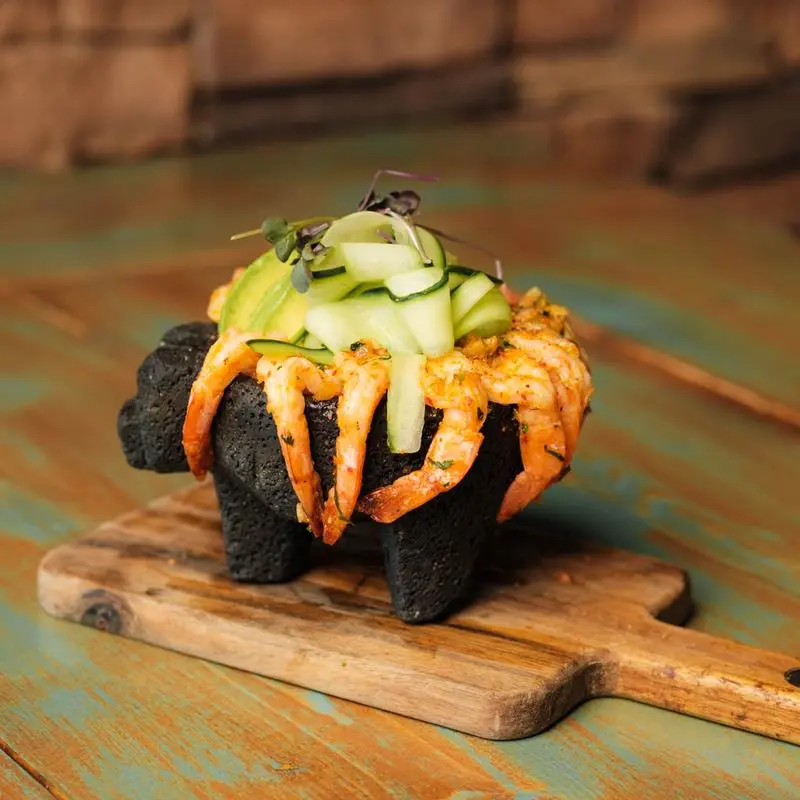 Traditional Oaxacan enchiladas at The Three Amigos