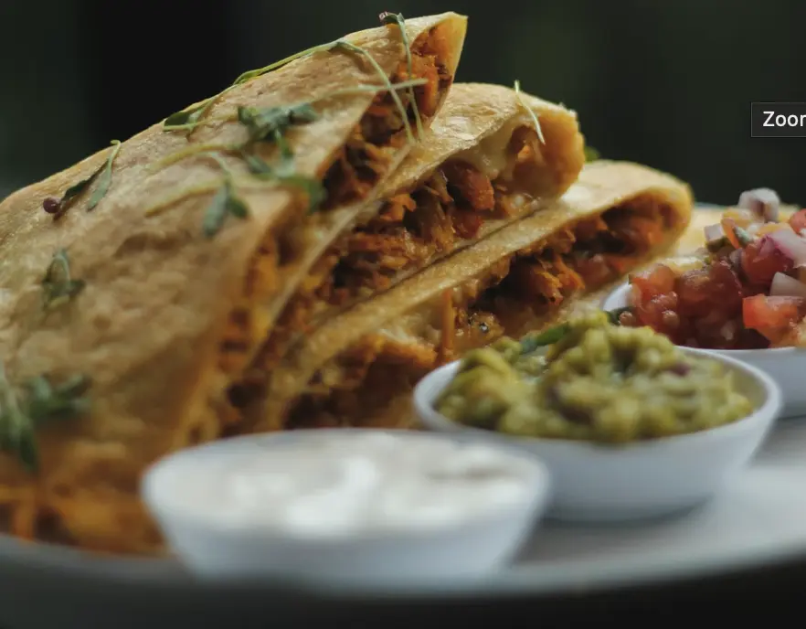 Quesadillas Con Pollo y Maiz at The Three Amigos in Edmonton - Authentic Oaxacan Mexican cuisine